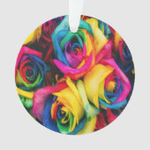 Rainbow Rose Bouquet Ornament (Vorderseite)