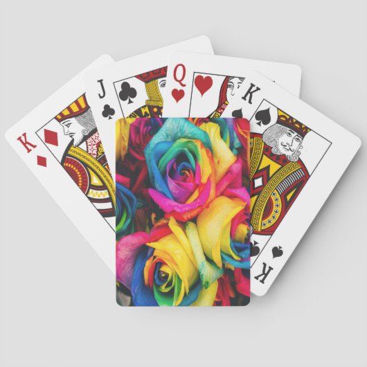 Rainbow Rose Bouquet Spielkarten (Rückseite)