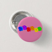 Rainbow-Rose Button (Vorne & Hinten)