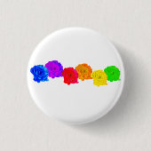 Rainbow-Rose Button (Vorderseite)