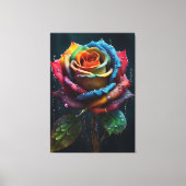 Rainbow Rose Canvas Print Leinwanddruck (Vorderseite)