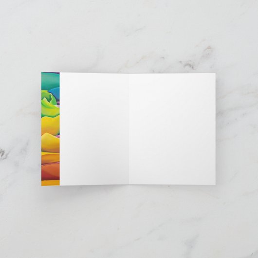 Rainbow-Rose Dankeskarte (Innenseite)