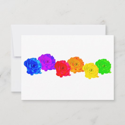 Rainbow-Rose Dankeskarte (Vorderseite)