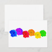 Rainbow-Rose Dankeskarte (Vorne/Hinten)