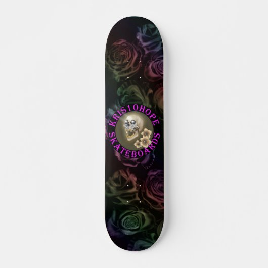 Rainbow-Rose (dunkel), Wertvoll Skateboard (Vorne)