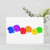 Rainbow-Rose Einladung (Stehend Vorderseite)