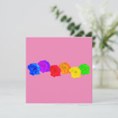 Rainbow-Rose Feiertagskarte (Stehend Vorderseite)