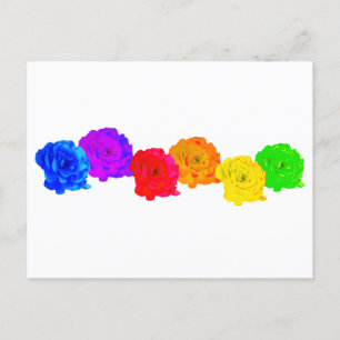 Rainbow-Rose Feiertagspostkarte