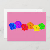 Rainbow-Rose Feiertagspostkarte (Vorne/Hinten)