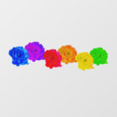 Rainbow-Rose Fensteraufkleber (Blatt)