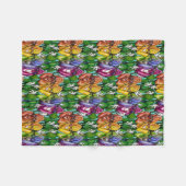 Rainbow-Rose Fleecedecke (Vorderseite (Horizontal))