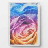 Rainbow-Rose Fotoplatte (Vorderseite)