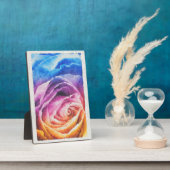Rainbow-Rose Fotoplatte (Seite)
