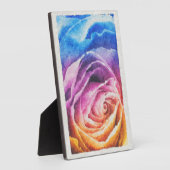 Rainbow-Rose Fotoplatte (Seite)