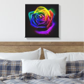 Rainbow-Rose-Fraktal Leinwanddruck (Insitu (Schlafzimmer))