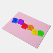 Rainbow-Rose Fußmatte (Schrägansicht)