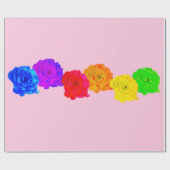 Rainbow-Rose Geschenkpapier (Flach)