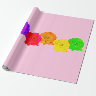 Rainbow-Rose Geschenkpapier