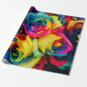 Rainbow-Rose Geschenkpapier (Ungerollt)