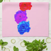 Rainbow-Rose Geschirrtuch (Gefaltet)