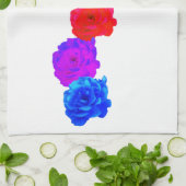 Rainbow-Rose Geschirrtuch (Gefaltet)