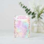 Rainbow Rose Gold Holographic Juwelier Display Visitenkarte (Stehend Vorderseite)