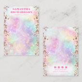 Rainbow Rose Gold Holographic Juwelier Display Visitenkarte (Vorne/Hinten)