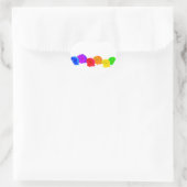 Rainbow-Rose Herz-Aufkleber (Tasche)
