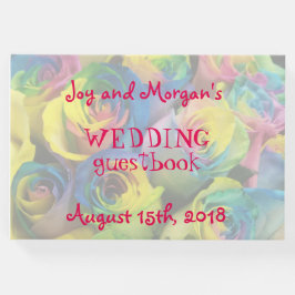 Rainbow-Rose Hochzeitsbuch Gästebuch