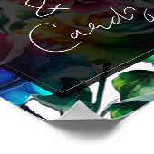 Rainbow Rose Hochzeitsgeschenke & Karten Tafelzeic Poster (Ecke)