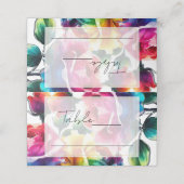 Rainbow-Rose Hochzeitstisch Platzkarte (Außenseite Aufgefaltet)