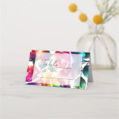 Rainbow-Rose Hochzeitstisch Platzkarte (Rückseite)