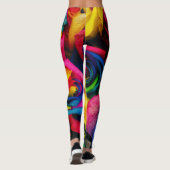 Rainbow-Rose in glorreicher Farbe Leggings (Rückseite)
