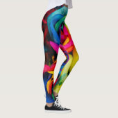 Rainbow-Rose in glorreicher Farbe Leggings (Rechts)