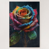Rainbow Rose Jigsaw Puzzle (Vertikal)