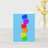 Rainbow-Rose Karte (Gelbe Blume)