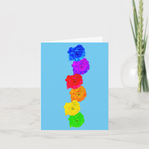 Rainbow-Rose Karte