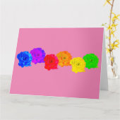 Rainbow-Rose Karte (Gelbe Blume)