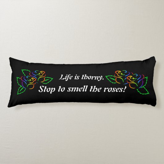 Rainbow Rose Kissen (Vorderseite)