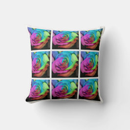 Rainbow Rose Kissen