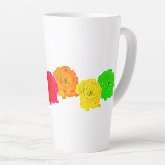 Rainbow-Rose Milchtasse (Rechte Ecke)
