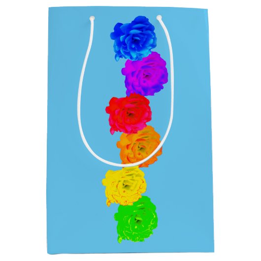 Rainbow-Rose Mittlere Geschenktüte (Vorderseite)
