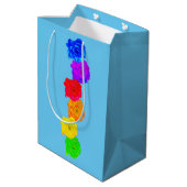 Rainbow-Rose Mittlere Geschenktüte (Rückseite Schrägansicht)