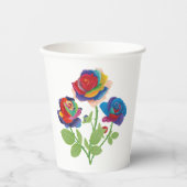 Rainbow-Rose Pappbecher (Vorderseite)