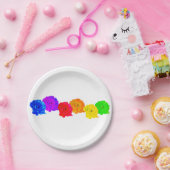 Rainbow-Rose Pappteller (Party)