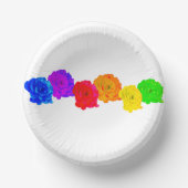 Rainbow-Rose Pappteller (Vorderseite)