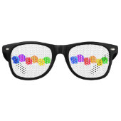 Rainbow-Rose Partybrille (Vorderseite)