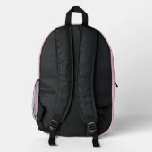 Rainbow Rose Pastell Pink Chic Bedruckter Rucksack (Rückseite)