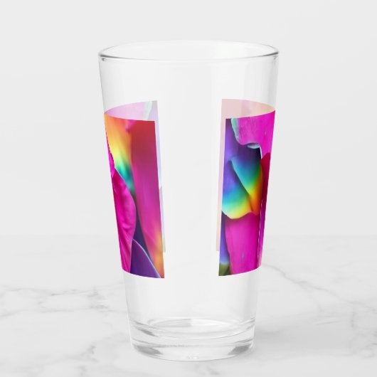 Rainbow Rose Petals Glas (Rechts)