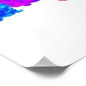 Rainbow-Rose Poster (Ecke)
